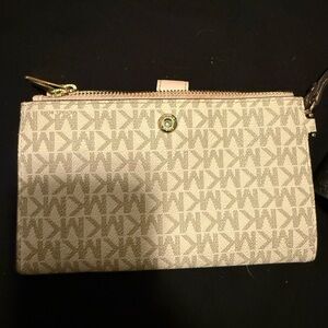 Michael Kors Tan Monogram Wristlet